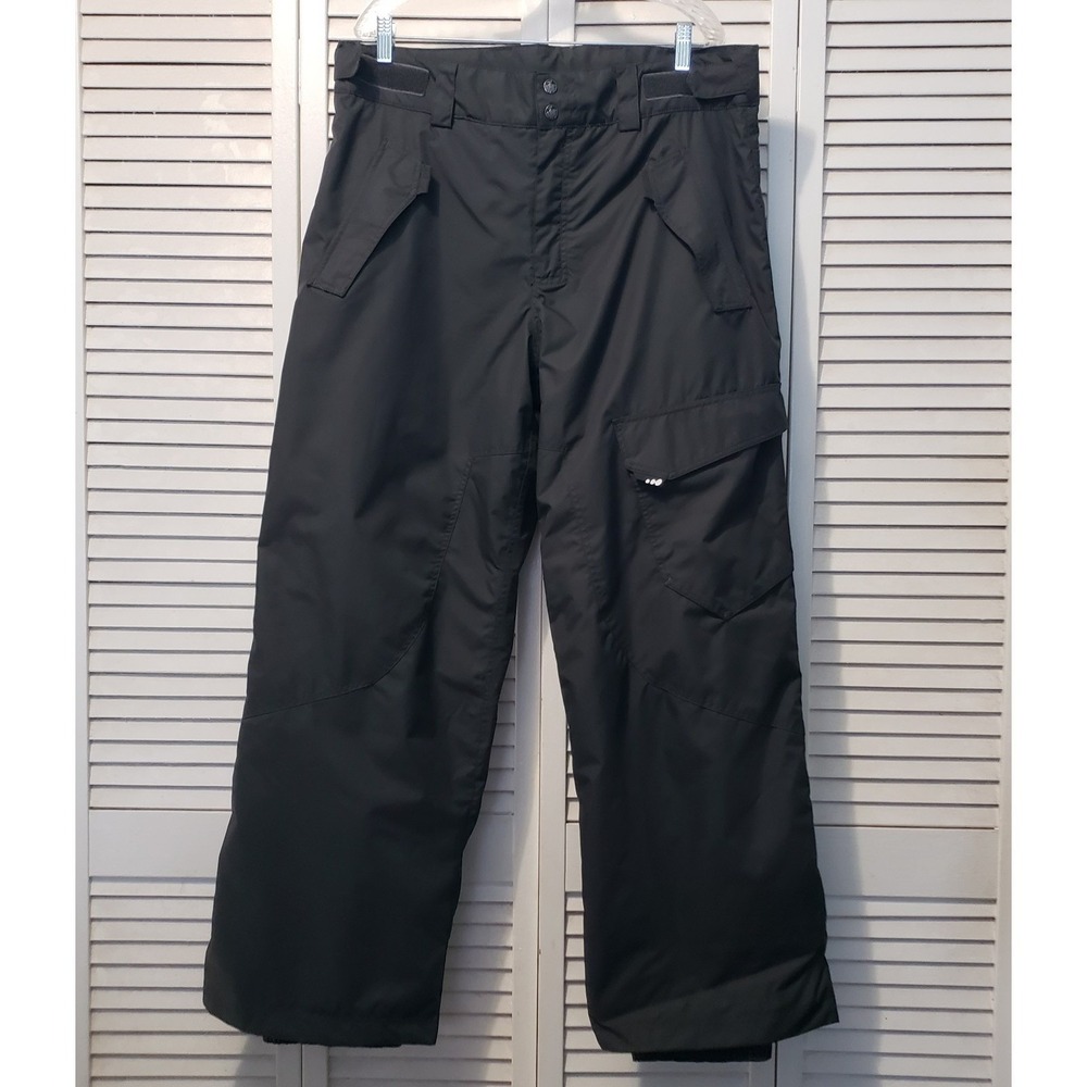 Wed'ze Ski Snowboard Pants Men's Large 38x32 Black Adjustable Waist Lined Padded